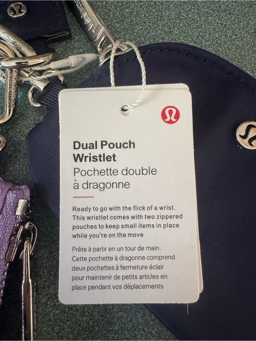 lululemon athletica Dual Pouch Wristlet - Lavender and Navy NWT - Picture 5 of 5